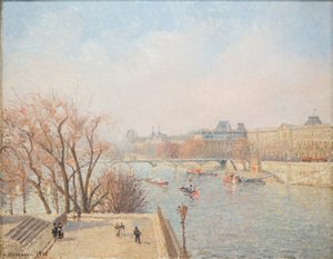 El Louvre: Mañana, Luz del Sol de Camille Jacob Pissarro